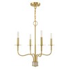 Livex Lighting Lisbon 4 - Light Chandelier in  Satin Brass - 4 of 4