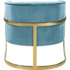 Meridian Furniture Carter Aqua Velvet Accent Chair with Stainless Steel Base - 3 of 4