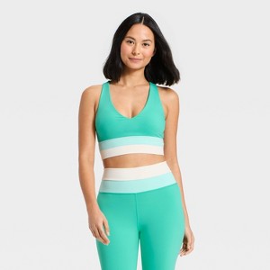 Women's Colorblocked Longline Sports Bra - JoyLab™ - 1 of 3