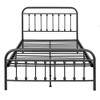 CAVINAS Queen Size Bed Frame for Bedroom,Metal Platform Bed with Victorian Style Headboard,No Box Spring Needed - 4 of 4
