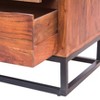 The Urban Port Wooden Dresser Or Display Unit with Metal Base Brown/Black: Mid-Century Modern, 6-Drawer Storage - image 4 of 4