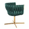 Braided Renee Swivel Accent Chair - LumiSource - 3 of 4