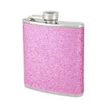 Blush Sparkletini Stainless Steel, Glitter Flask, Gifts for Women, Hidden Alcohol Barware, 6 oz, Pink