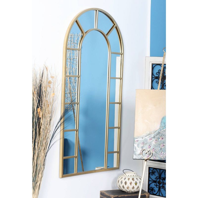 Metal Window Inspired Wall Mirror with Arched Top - Olivia & May, 2 of 19