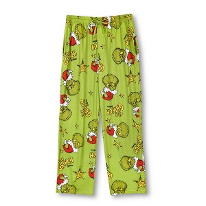 Mens The Grinch Mean One Stars and Logo Lounge Pants - 1 of 4