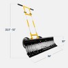 Best Choice Products 36in Hand Snow Pusher w/ 2 Wheels, Adjustable Handle, Blade Angle, Reflective Tape - 2 of 4