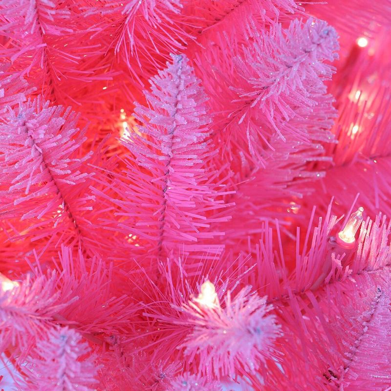 4ft Pre-Lit Fashion Artificial Christmas Tree Pink - Puleo, 4 of 7