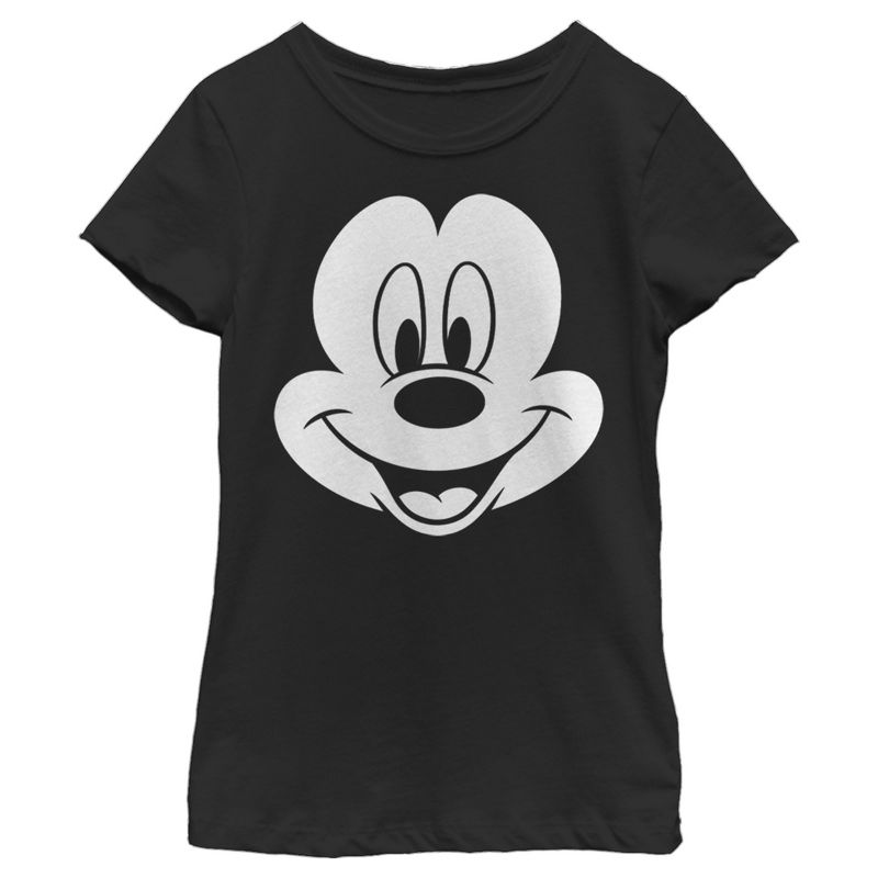Girl's Disney Mickey Mouse Face T-Shirt, 1 of 5