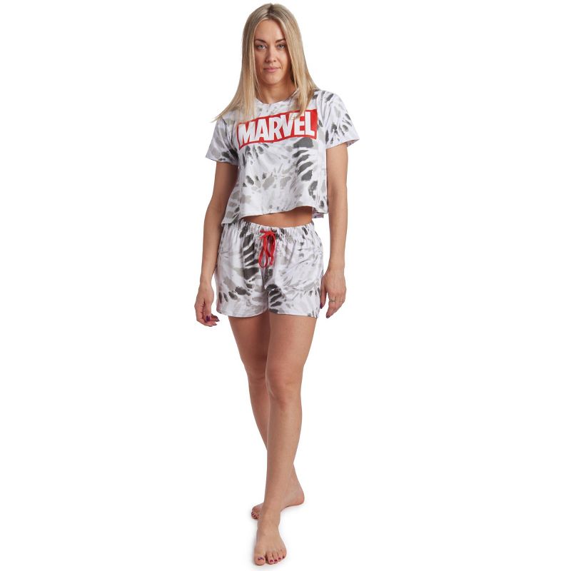 Marvel Avengers Thor: Love & Thunder She-Hulk Guardians of the Galaxy Groot Women's Pajama Shirt and Shorts Sleep Set Adult, 3 of 5