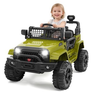 12V Kids Ride on Truck, 3 Speeds Electric Ride on Car with Parent Remote Control, Headlight, Music, Ride on Vehicle Toy for Kids Aged 3-8 - 1 of 4