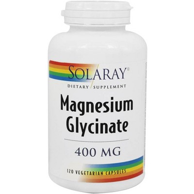 Solaray Magnesium Glycinate 400 mg. Supplement  -  120 Count
