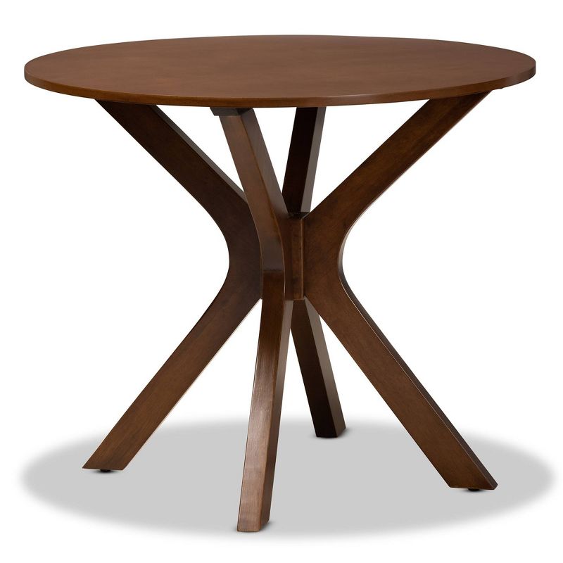 35" Kenji Wide Round Wood Dining Table - Baxton Studio, 1 of 10