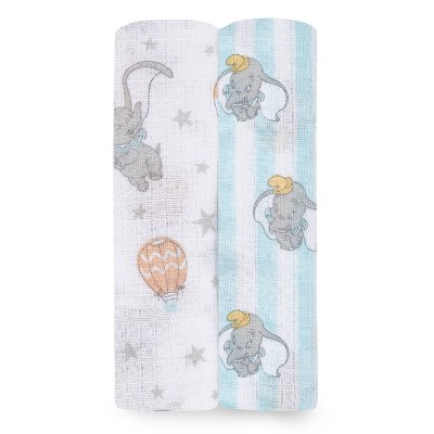 Aden + Anais Essentials Disney Baby Swaddle Blanketplus Dumbo New Heights - 2pk