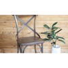 Iron Cross Back Dining Chair Rustic – Industrial Farmhouse Seating by Kalalou - 3 of 3