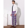 Lars Amadeus Men's Business Plaid Lightweight Regular Fit Flat Front Checked Pants - 4 of 4