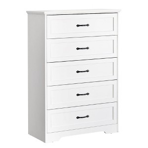 5-Drawer Dresser, Modern Gray Chest of Drawers for Bedroom Closet Organization, Storage Cabinet for Living Room or Nursery - 1 of 4