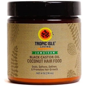 Tropic Isle Living Jamaican Black Castor Oil Coconut Hair Food (4 oz) Hair Nourishing and Strengthening for Hair Growth - 1 of 2