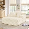 Accent Chaise Lounge Sofa Bed – Contemporary Foam Core Upholstered Couch with Deep Seat for Living Room – 61" Wide - 3irtyhousy - 2 of 4