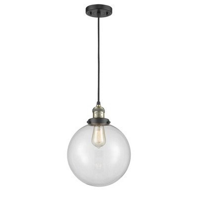 Beacon - 1 Light Cord Hung Mini Pendant In Industrial Style-13 Inches Tall and 10 Inches Wide
