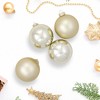Northlight 4ct Champagne Gold 2-Finish Glass Christmas Ball Ornaments 4" (100mm) - 2 of 4