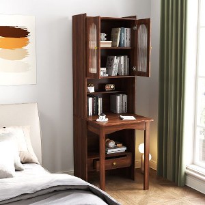NicBex 10-Shelf Cubbyhole Bookcase, 53.15" Wooden Storage Bookshelf with Label Tags,  Bookcase Display Stand - 1 of 4