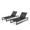 Set of 2 Mesh Chaise Lounge Chairs with Adjustable Backrest and Aluminum Frame, Outdoor Recliners for Poolside or Backyard–The Pop Home - 4 of 4