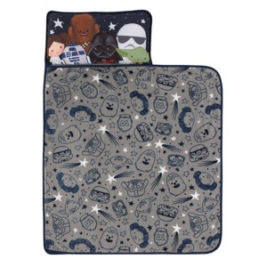 Star Wars Welcome to the Galaxy Navy and Gray Princess Leia, R2-D2, Chewbacca, Yoda, and Darth Vader Toddler Nap Mat - 1 of 4