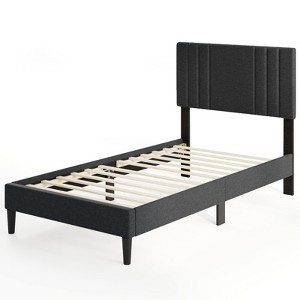 Tangkula Twin / Full / Queen  Size Bed Frame w/ Vertical Channel Tufted Headboard & Wooden Slats - 1 of 4