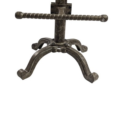Justin Adjustable Swivel Barstool in Natural Driftwood and Aged Iron