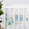 Sweet Jojo Designs Girl BreathableBaby Breathable Mesh Crib Liner Watercolor Floral Blue Pink White - 4 of 4