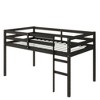 NicBex Twin/Full Size Loft Bed,Rubber Wood Loft Bed Frame with Ladder and Guardrail,Bed Frame for Adults,Kids,Box Spring Not Required - 4 of 4