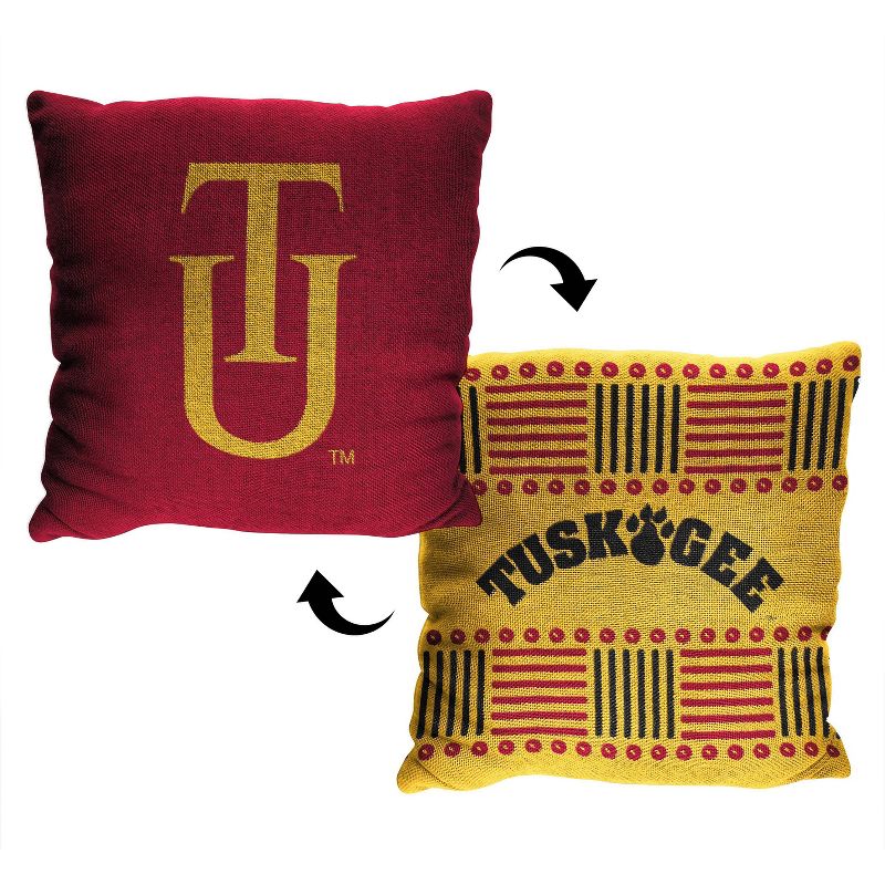 14&#34;x14&#34; NCAA Tuskegee Golden Tigers Homage Double Sided Jacquard Decorative Pillow - 2pk, 3 of 4