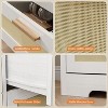 12 Drawer Dresser for Bedroom,Wood Storage Organizer with Rattan Panel Drawers and Handles - 3 of 4