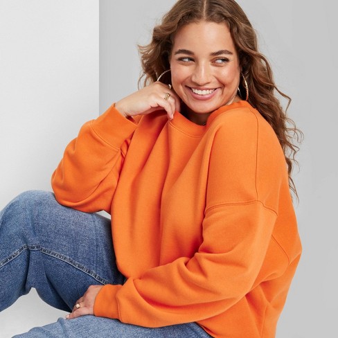 Women's Sweatshirt - Wild Fable™ Dark Orange Xxl : Target