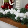 Northlight 3-Finish Shatterproof Ball Christmas Garland - 6' x 3.5" - White - Unlit - 3 of 4