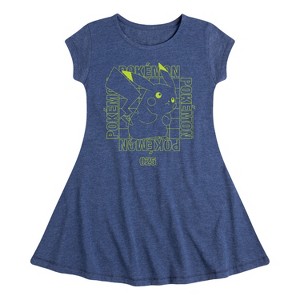Girls' - Pokémon - Battle Mode Fit & Flair Cap Sleeve Dress - 1 of 3