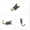 Unique Bargains Vintage Clothes Hooks 2.17"x1.34"x0.79" Bronze Tone 4 Pcs - 3 of 4