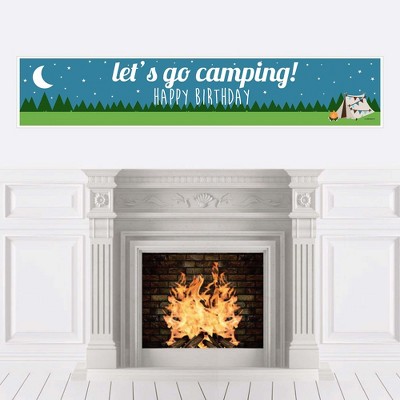 Big Dot of Happiness Happy Camper - Camping Happy Birthday Decorations Party Banner