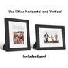 Americanflat 8x10 Picture Frame with Shatter-Resistant Glass, Use as 5x7 Frame with Mat or 8x10 Frame Without Mat, Hudson Collection, Black - 4 of 4