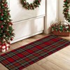 Lomsoe Christmas Classic Red and Green Plaid Long Runner Mat, Warm Holiday Atmosphere, Suitable for Living Room and Bedroom. - 2 of 4