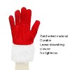 Christmas Day Gala Performance Gloves Short Blind Velvet Wool Warm Gloves(Red) - 3 of 4