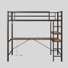 NicBex Twin  Loft Bed with Guardrail,Metal Loft Bed Frame with Ladder,Bed Frame for Adults,Kids,Box Spring Not Required,Black - 4 of 4