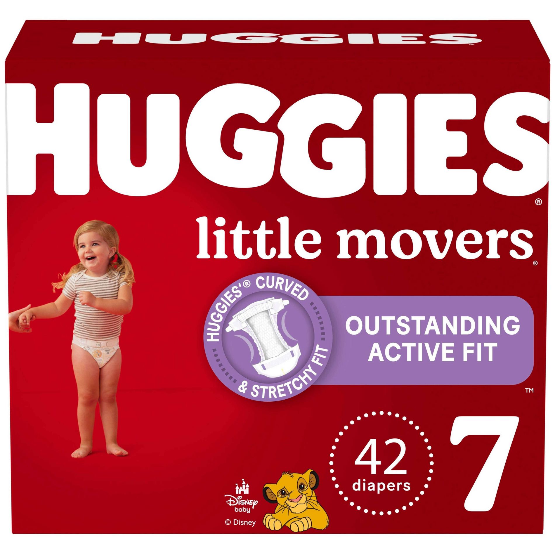 Huggies Little Movers Diapers - Size 7 - 42ct