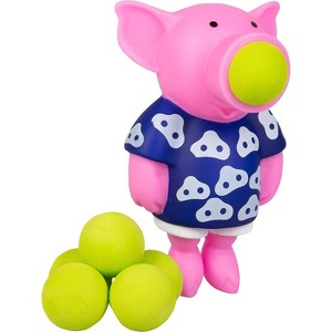 Hog Wild Pig Popper Toy - Shoot Foam Balls Up to 20 Feet - 6 Balls Included - Age 4+ - 1 of 2