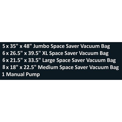 Hastings Home Vacuum Storage Space-saver Bags - Variety Set, 25-pack ...