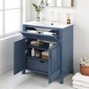 Mshliw 30'' Bathroom Vanity with Ceramic Sink, Solid Wood Frame Storage Cabinet with Soft Closing Doors and Drawers, Retro Style - 3 of 4