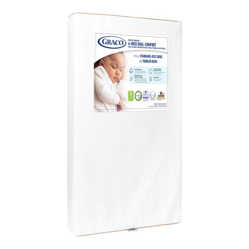 Graco 6&#34; Dual-Comfort Baby Crib and Toddler Mattress, 1 of 11