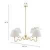 Modway Wave Squiggle 4-Light Pendant Light – Brass Modern Ceiling Fixture with Curved Arms and Artistic Mid-Century Style - 4 of 4
