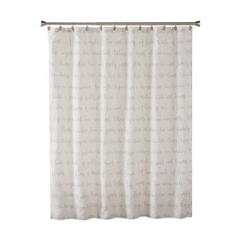 Family Dreams Fabric Shower Curtain Gray - SKL Home