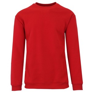 Galaxy By Harvic Men's Crew Neck Fleece-Lined Pullover Sweatshirt - 1 of 2